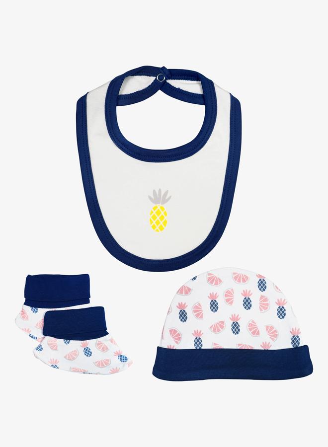 بابيز_بيسك طقم 5 قطع - مريلة، رومبر، قفازات، قبعة، وبدلة نوم - Image 4